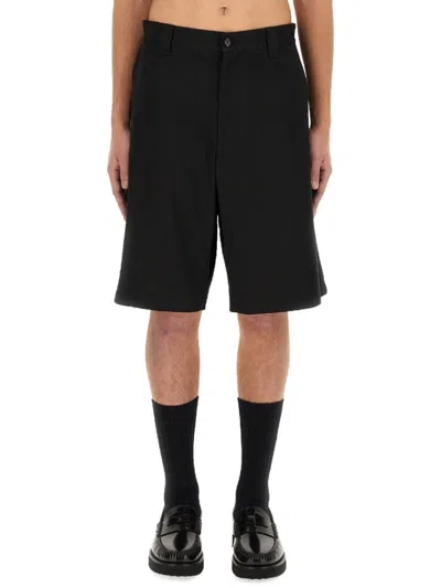 MOSCHINO KNEE-LENGTH BLACK BERMUDA SHORTS