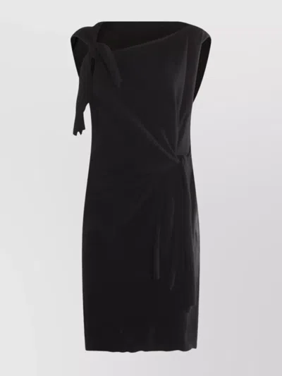 Moschino Knee Length Dress Asymmetric Neckline In Black