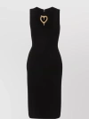 MOSCHINO KNEE LENGTH DRESS FEATURING HEART-SHAPED DETAILING
