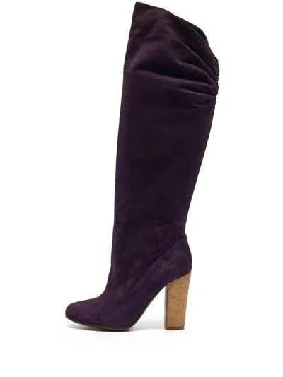 Pre-owned Moschino Knee-length Suede Boots