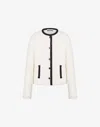 Moschino Knit Jacket Tailored Twist In White