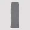 Moschino Woman Maxi Skirt Grey Size 8 Virgin Wool In Grigio