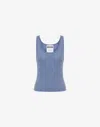 Moschino Essential Wool Tank Top In Blue