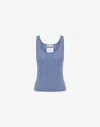 Moschino Essential Wool Tank Top In Blue