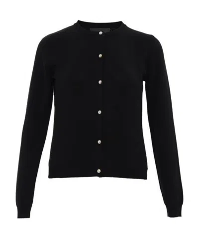 Moschino Knitted Design Cardigan In Black