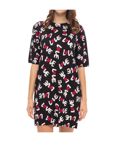 Moschino Knitted Dress In Black