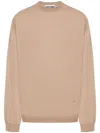 Moschino Wool And Silk Pullover Golden M In Neutrals