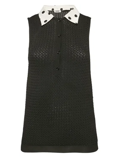 Pre-owned Moschino Knitted Sleeveless Top