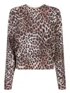 Moschino Leopard Pattern Crewneck Jumper In Multicolor