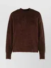 Moschino Knitwear Sweater Fuzzy Texture In Brown