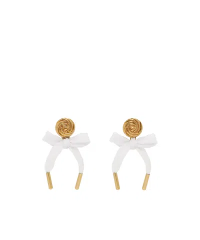Moschino Knot Earrings In Gold