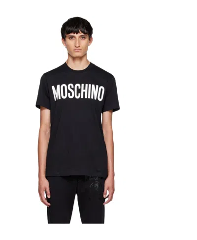 Moschino Labeled Short-sleeved T-shirt In Black Fantasy