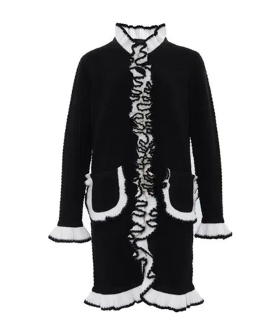 Moschino Lace Decorated Cardigan In Black
