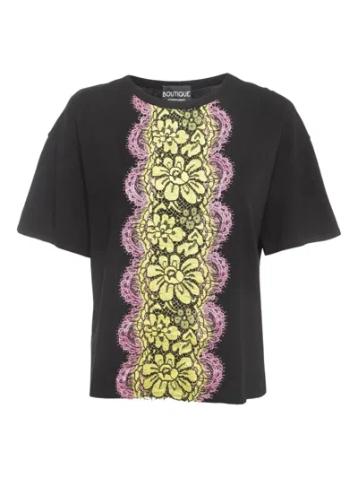 Pre-owned Moschino Lace-detail T-shirt