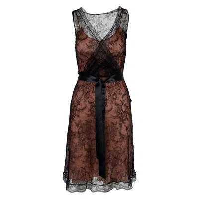 Moschino Lace Dress With Pink Camisole - '10s In Black