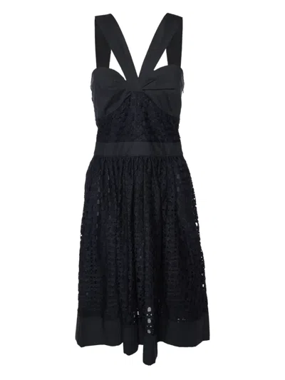 Pre-owned Moschino Lace-panelled Mini Dress