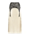 Moschino Illusion Lace Print Midi Skirt In Nude