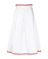 Moschino Lace-trim A-line Skirt In White