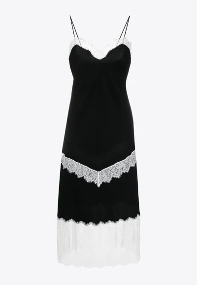 Moschino Lace Trim Sleeveless Midi Dress
