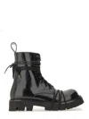 Moschino Couture Laceup Boot In Black