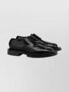 Moschino Lace-up Calf Leather Shoes With Chunky Sole In Black