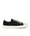Moschino Lace-up Canvas Sneakers In Black