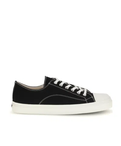 MOSCHINO LACE-UP CANVAS SNEAKERS