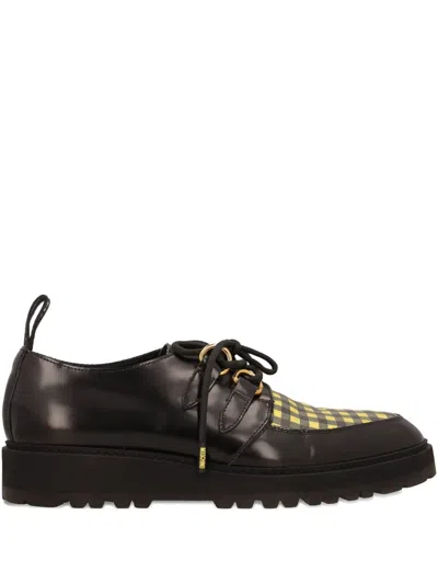 Pre-owned Moschino Lace-up Derby Shoes In Black