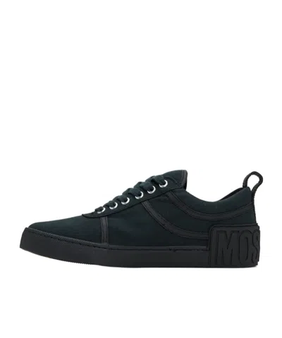 Moschino Lace-up Low-top Sneakers In Black
