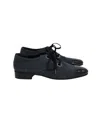 Moschino Lace-up Oxfords In Navy Blue Suede In Blue