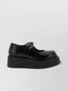 Moschino Black Platform Ballet Flats In Black