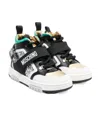 Moschino Teddy Bear Glitter-detail Sneakers In Black