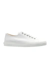 Moschino Square-toe Canvas Sneakers In White