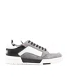 Moschino Panelled Design Leather Sneakers In White