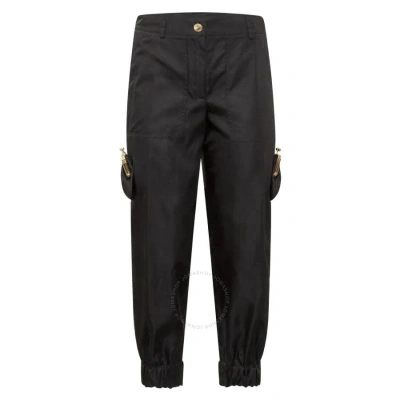 Moschino Ladies Black Coin Purse Pocket Cargo Trousers
