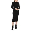 MOSCHINO MOSCHINO LADIES BLACK FITTED KNITTED MIDI DRESS