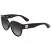 Moschino Ladies Black Oval Sunglasses Mos013/s08079o56