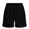 Moschino Ladies Black Stretch Pinstripe Shorts In Black