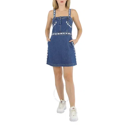 Moschino Ladies Blue Cotton Denim Mini Short Dress