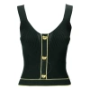 MOSCHINO MOSCHINO LADIES BUTTON-EMBELLISHED RIBBED WOOL TANK TOP