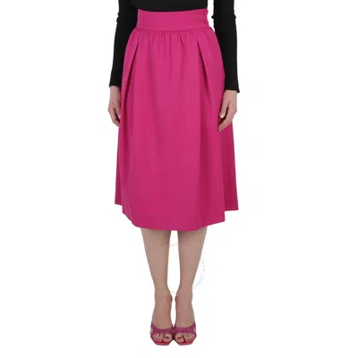 Moschino Flared Midi Skirt In Purple