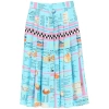 Moschino Ladies Multi Drive In Menu-printed Pleated Midi Skirt In Multi