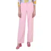 Moschino Ladies Pink Straight-leg Trousers