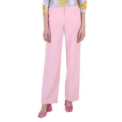 Pre-owned Moschino Ladies Pink Straight-leg Trousers