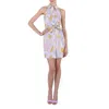 Moschino Ladies Purple All Over Logo Circus Print Dress In Purple