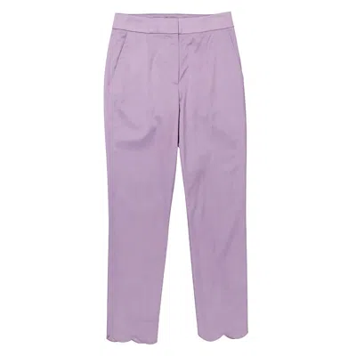 Pre-owned Moschino Ladies Purple High-waisted Tailored Trousers