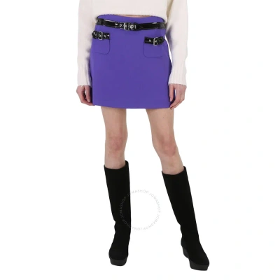 Moschino Ladies Purple Piped Mini Skirt