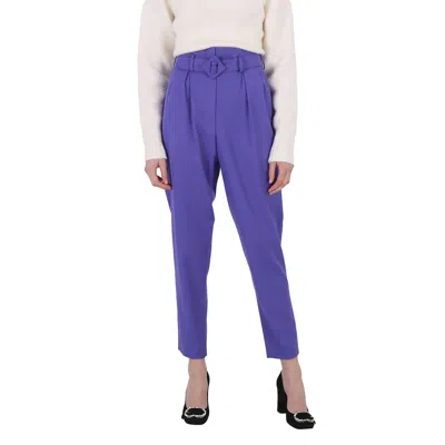 Moschino Ladies Purple Straight Leg Trousers