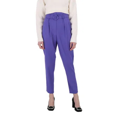 Pre-owned Moschino Ladies Purple Straight Leg Trousers