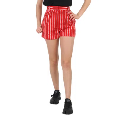 Moschino Ladies Red Striped Mini Shorts, Brand Size 38 (us Size 4)